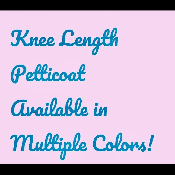 NWT KNEE LENGTH PETTICOATS IN MULTIPLE COLORS! - Picture 2 of 11